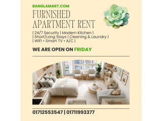 Furnished 1/2/3/4 Bedroom Apartment Rent–Bashundhara R/A,Dhaka