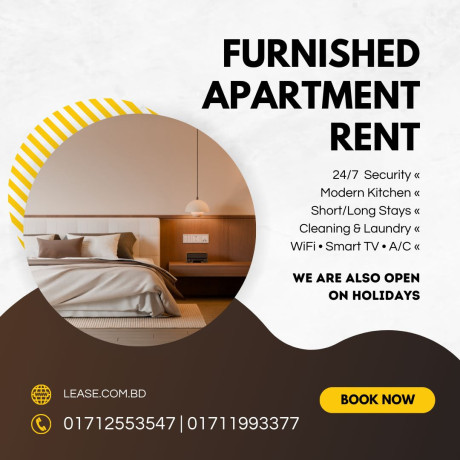 1bhk-furnished-serviced-apartment-for-short-stay-bashundhara-ra-big-0
