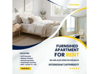 Luxurio Furnished 3 Bedroom Apartment Rent in Bashundhara R/A