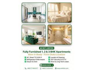 Fully Furnished 1/2/3/4 Bedroom Apartment Rent in Bashundhara R/A, Dhaka