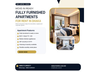 Comforty Furnished 2-Room Studio Apt Rent in Bashundhara R/A
